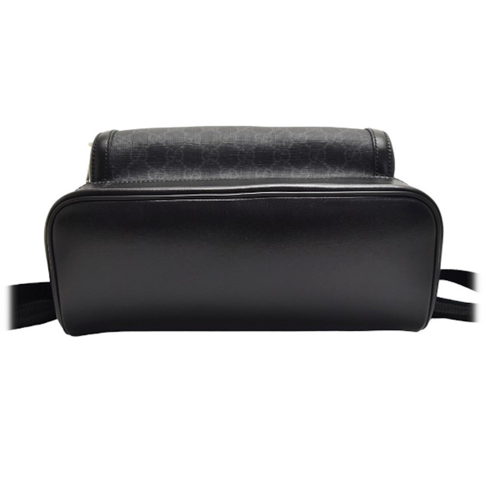 Gucci Backpack Gg Supreme Interlocking Leather Bl… - image 4